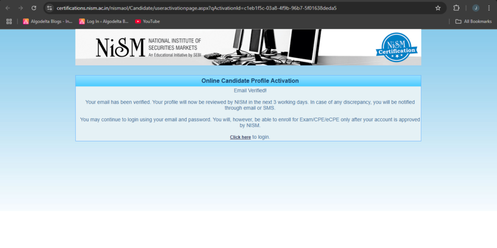 In the meantime, you can log in using your email and password.”