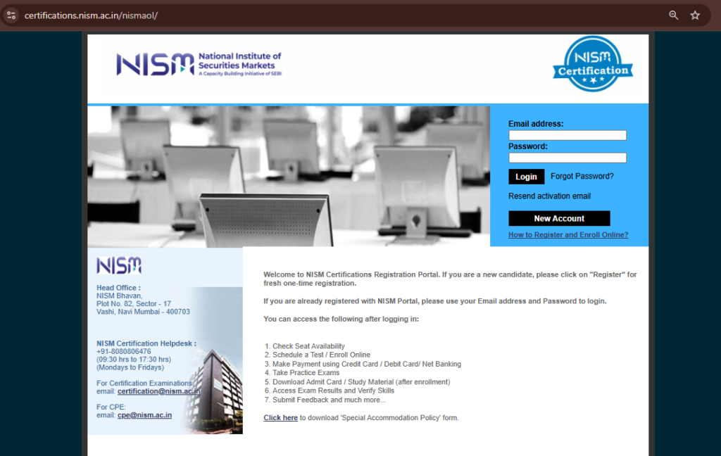 You will be redirected to a new page where you will see the ‘Candidate Registration Form’.